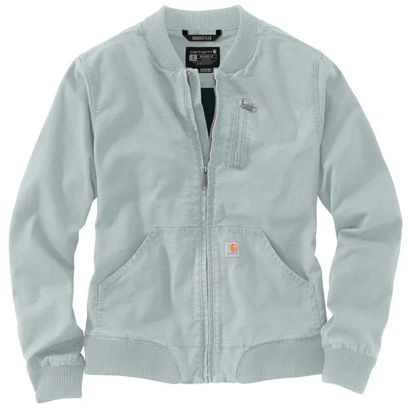 new Carhartt 102524 Rugged Flex® Relaxed Fit Canvas Jacket in dew drop 462sn - Picture 4 of 6